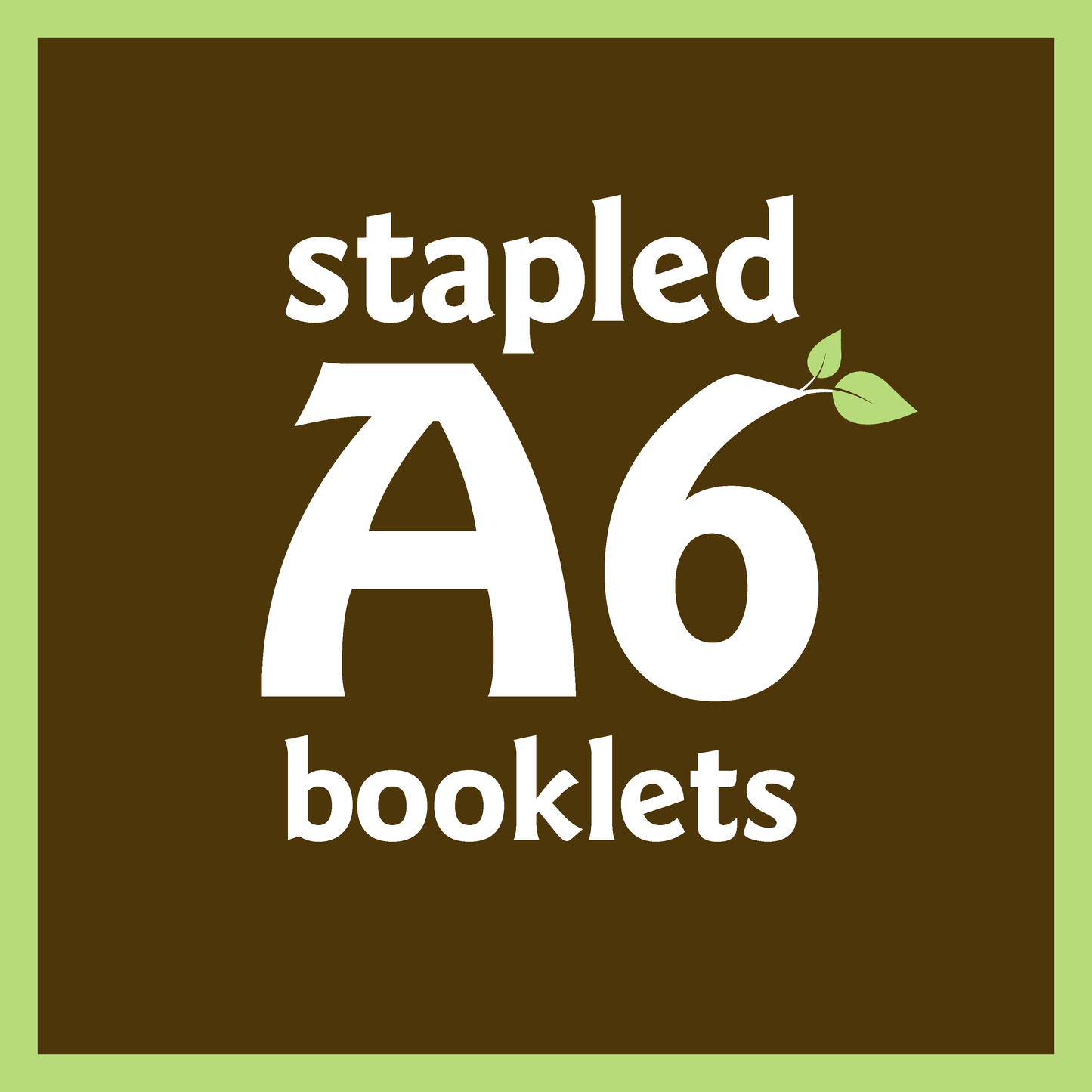 A6 Books: Stapled